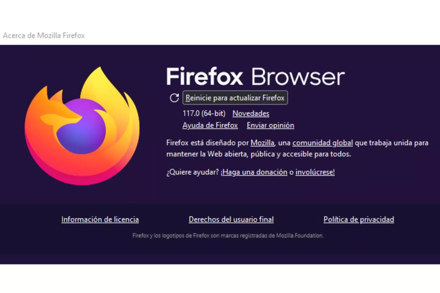 Navegador Mozilla Firefox / INCIBE