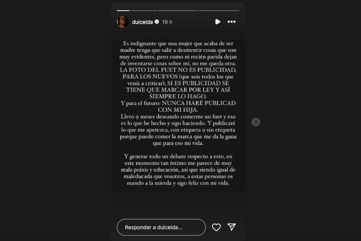 Comunicado de Dulceida a través de Instagram / INSTAGRAM 