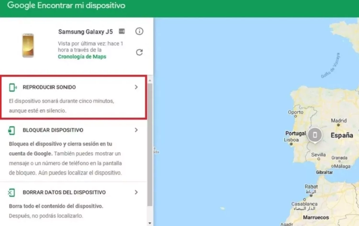 La app 'Encontrar mi dispositivo' GOOGLE