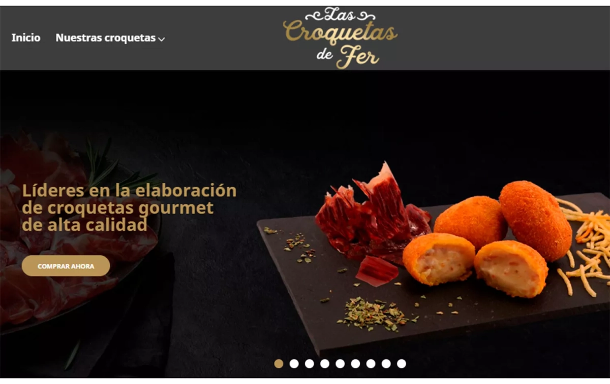 Página web de Las Croquetas de Fer, la marca que comercializa el producto contaminado / CG