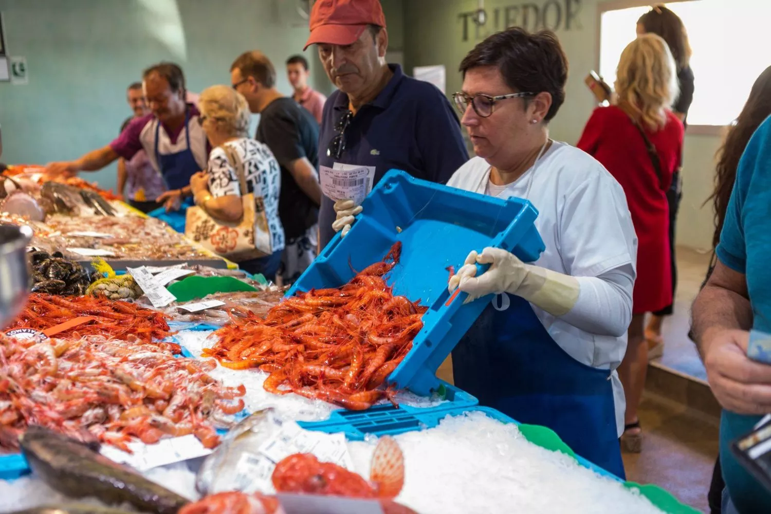 El producto en una pescadería / GAMBA DE PALAMOS - FACEBOOK