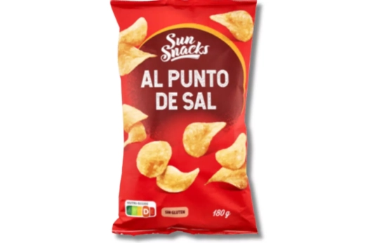  PATATAS FRITAS AL PUNTO DE SAL  'SUN SNACK' ALDI/ AESANGOB.ES