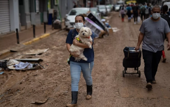 Una chica que ha podido rescatar a un perro/ EuropaPress