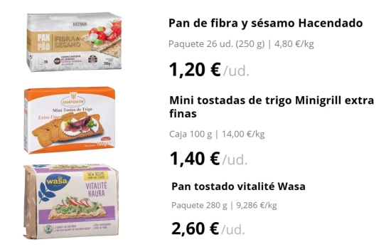 Panes más saludables de Mercadona/ MERCADONA.ES