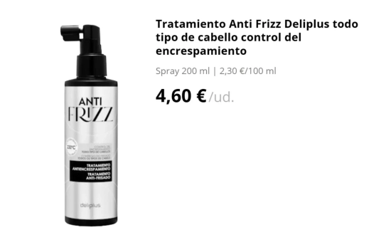 El nuevo tratamiento Anti-Frizz por solo 4,60 euros de Mercadona/ MERCADONA.ES