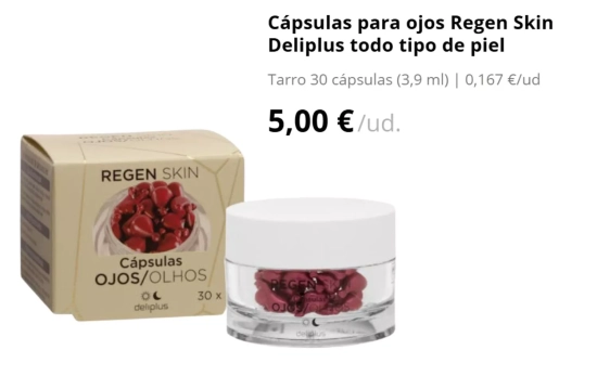 Cápsulas Regen Skin, 5 euros/ MERCADONA.ES