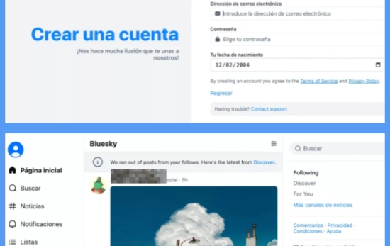 Cómo crear una cuenta en Bluesky/ Montaje CG