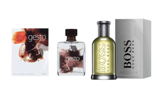 Gesto (8 €)/ Boss de Hugo Boss (55 euros)/ Montaje CG