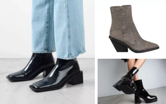 Las botas en tendencia son de punta cuadrada, 'cowboy' y de caña alta/ MIMSHOES.COM