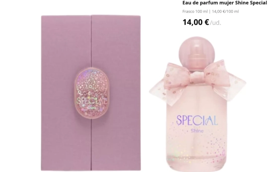 Eau de parfum mujer Shine Special de Mercadona por 14 euros/ MERCADONA.ES