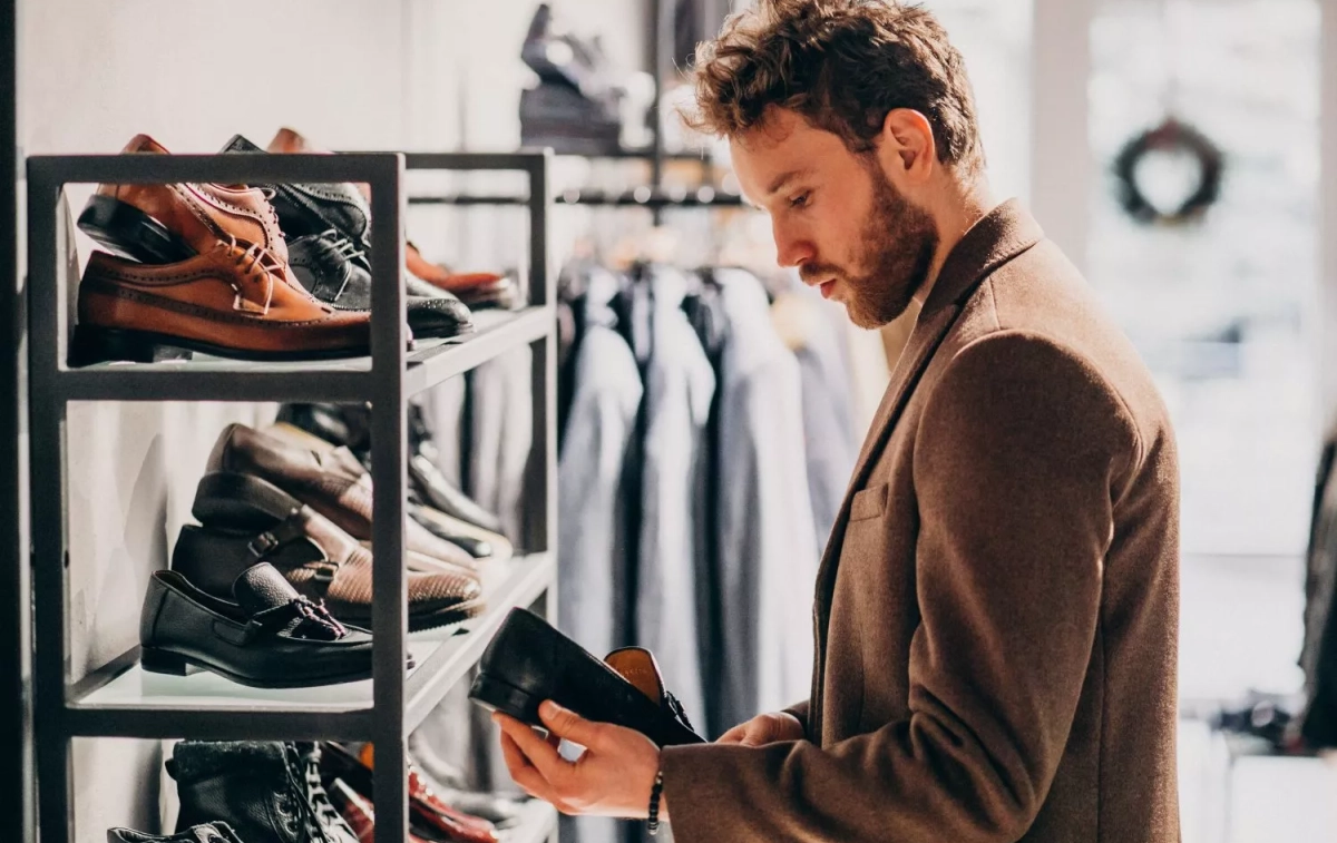 Un hombre observa unos zapatos en una tienda / FREEPIK -  senivpetro