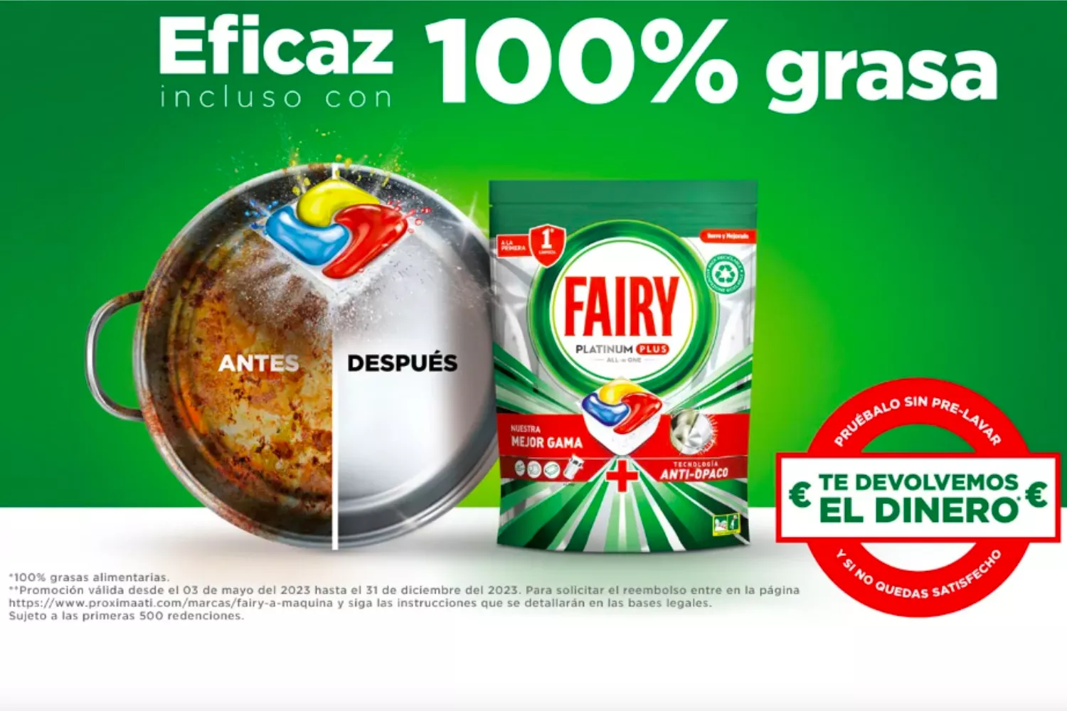 Promoción Fairy anunciada en la web Proximaati.com / PROXIMA A TI 