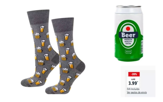 Soxo Calcetines unisex BEER, 3.99€/ LIDL.ES