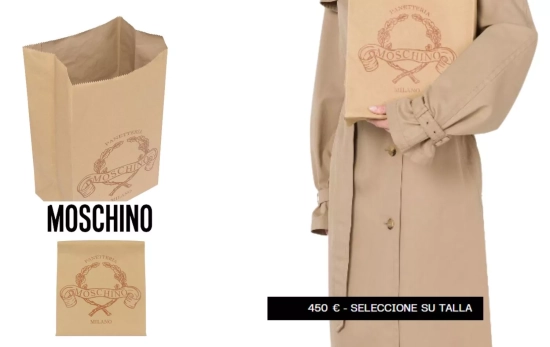 El bolso de papel de Moschino triunfa en redes/ MOSCHINO.COM/ Montaje CG