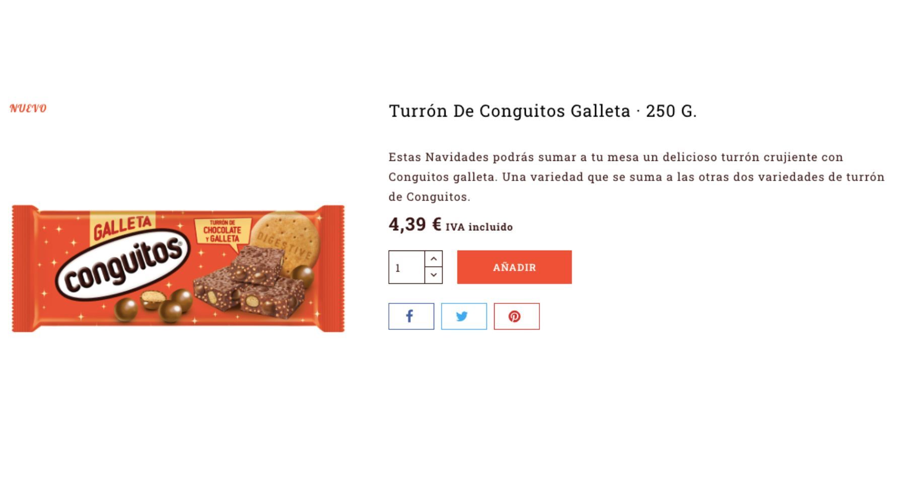 Turrón de Conguitos con galletas 'digestive' / LACASA