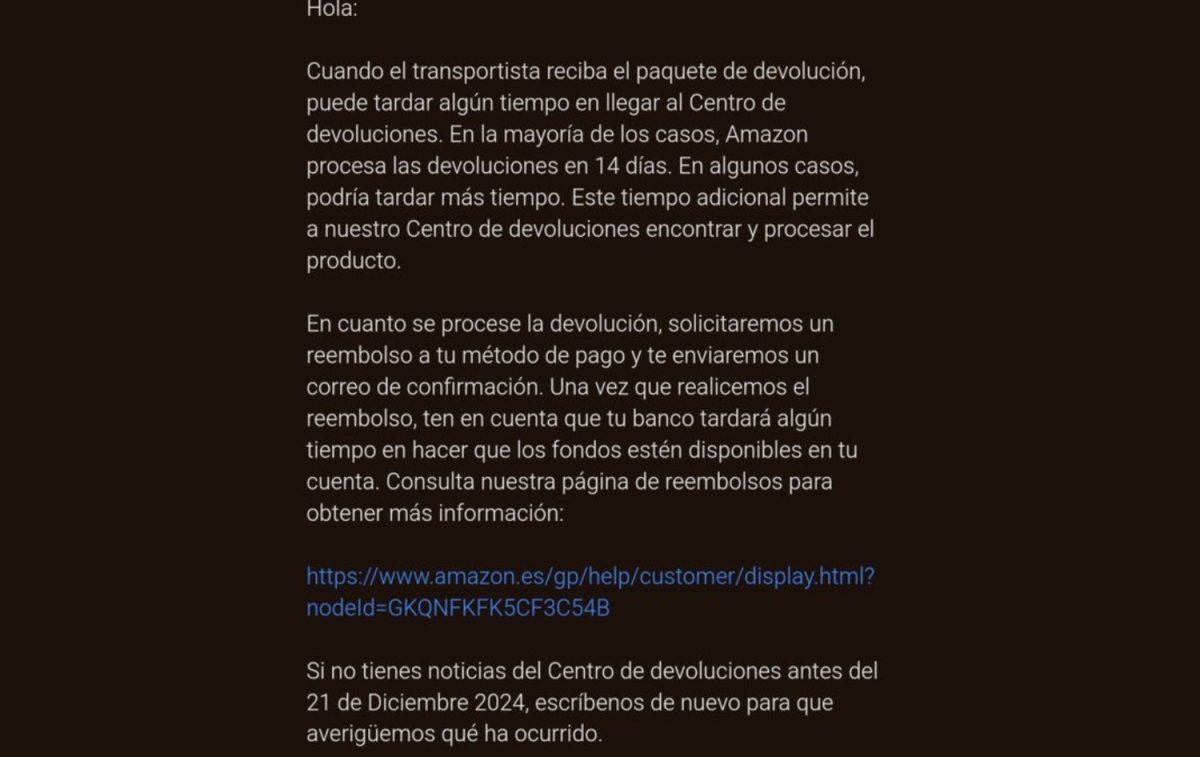 La respuesta de Amazon a Álvaro Ruiz   CEDIDA