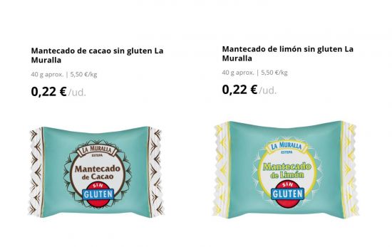 Mantecados Hacendado sin gluten/ 0,22 € Ud./ MERCADONA.ES