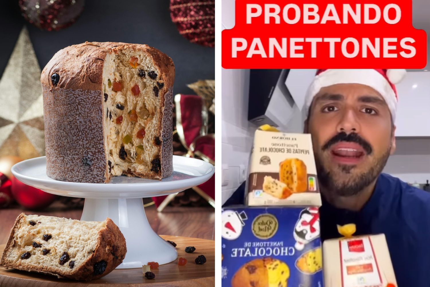 Un influencer y su cata viral de panettones / Montaje CG