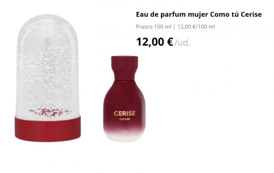 El perfume navideño de Mercadona más viral: Como Tú Cerise/ MERCADONA.ES