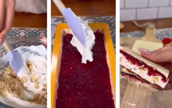 La receta del turrón de 'Cheescake' más viral del momento/ Montaje CG 