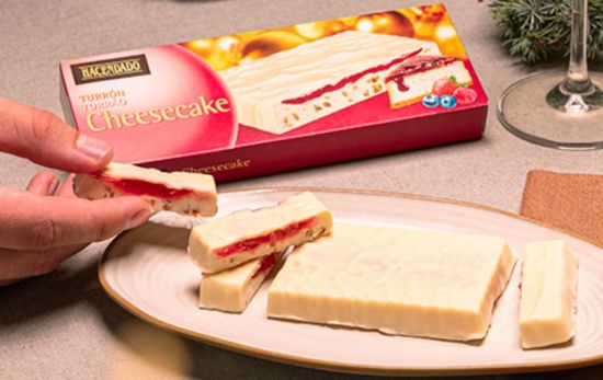 el nuevo turrón de Cheesecake con su receta mejorada/ MERCADONA.ES