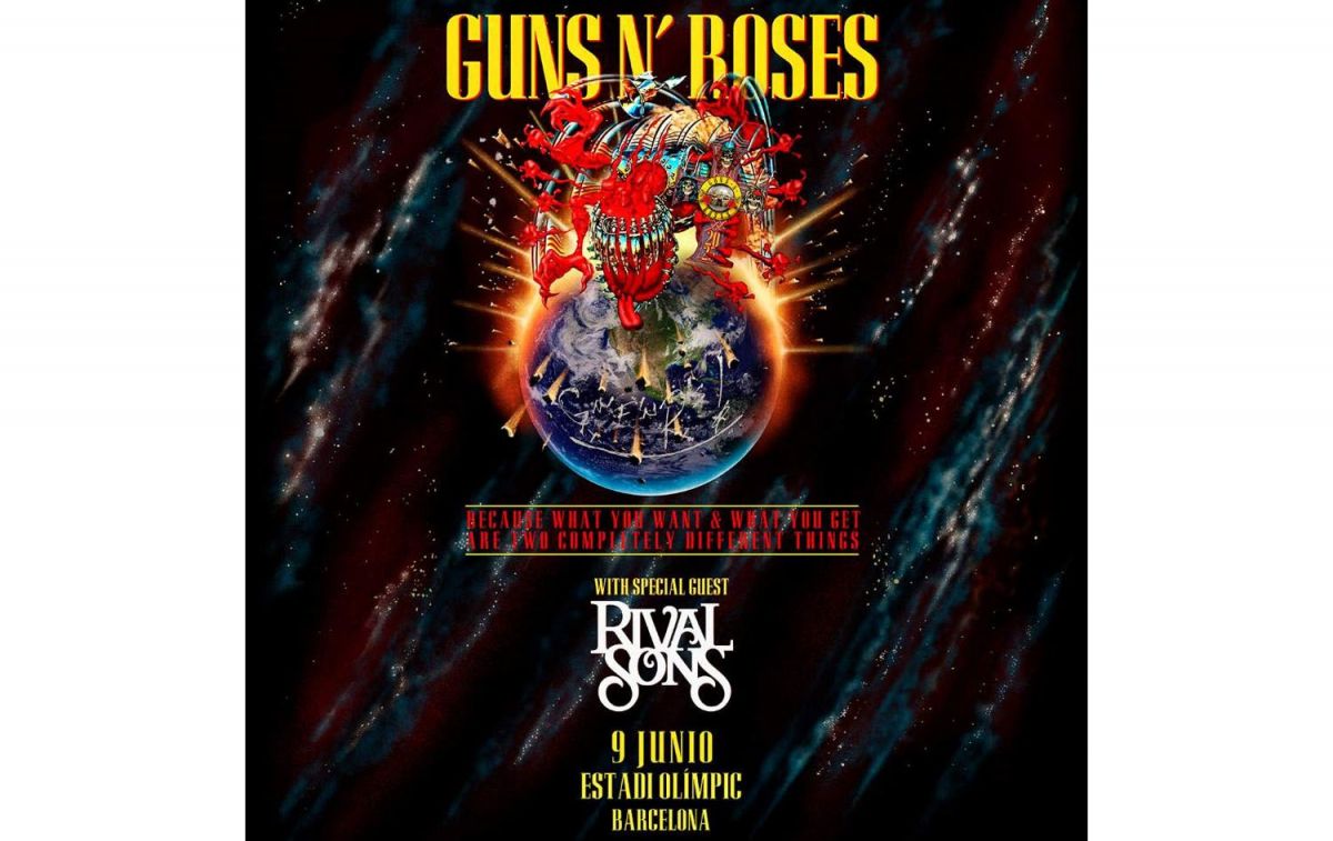 El cartel del concierto de Guns N' Roses en Barcelona