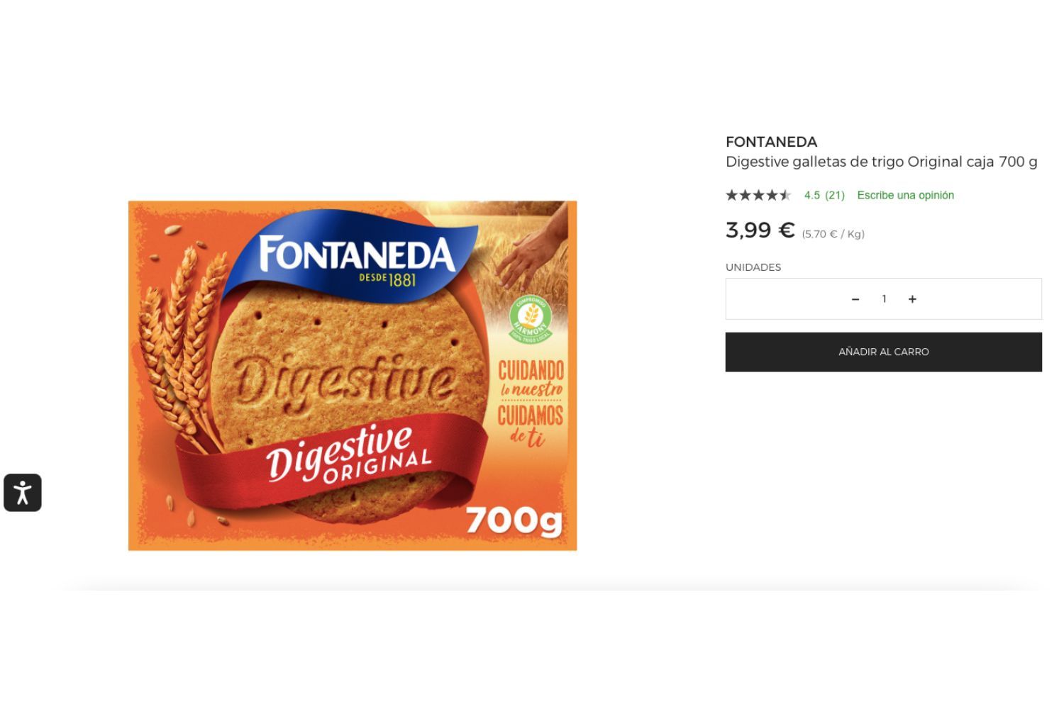 Galletas digestivas de Fontaneda / EL CORTE INGLÉS