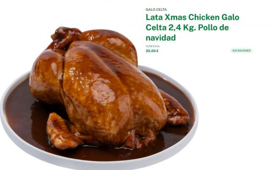 lata de Chicken Galo Celta, una receta exclusiva del chef Marcos Campos/ 35 €/ petramora.com