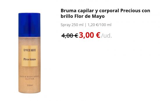 La bruma de la marca Flor de Mayo comercializada por Mercadona/ MERCADONA.ES