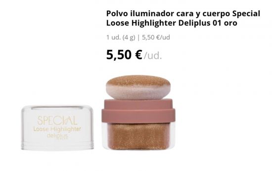 Polvo iluminador cara y cuerpo Special Loose Highlighter Deliplus / MERCADONA.ES