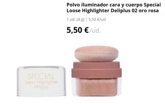 Polvo iluminador cara y cuerpo Special Loose Highlighter tono claro /MERCADONA.ES