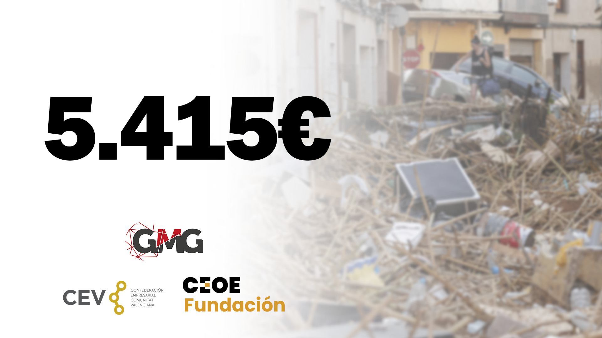 Consumidor Global y GMG recaudan 5.415 euros para ayudar a los afectados por la DANA de Valencia / CG