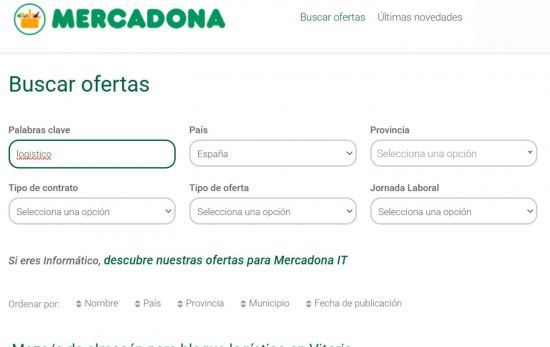 Portal empleo Mercadona/ Mercadona.avature.net