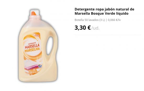 Detergente ropa jabón natural de Marsella Bosque Verde líquido/ MERCADONA.ES