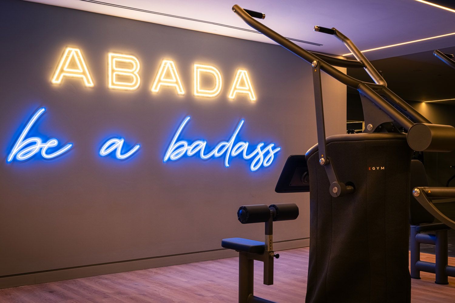 Una de las salas del nuevo gimnasio de lujo de Madrid ABADA CLUB