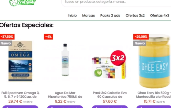 Distintos productos a la venta en la web / CG Distintos productos a la venta en la web / CG