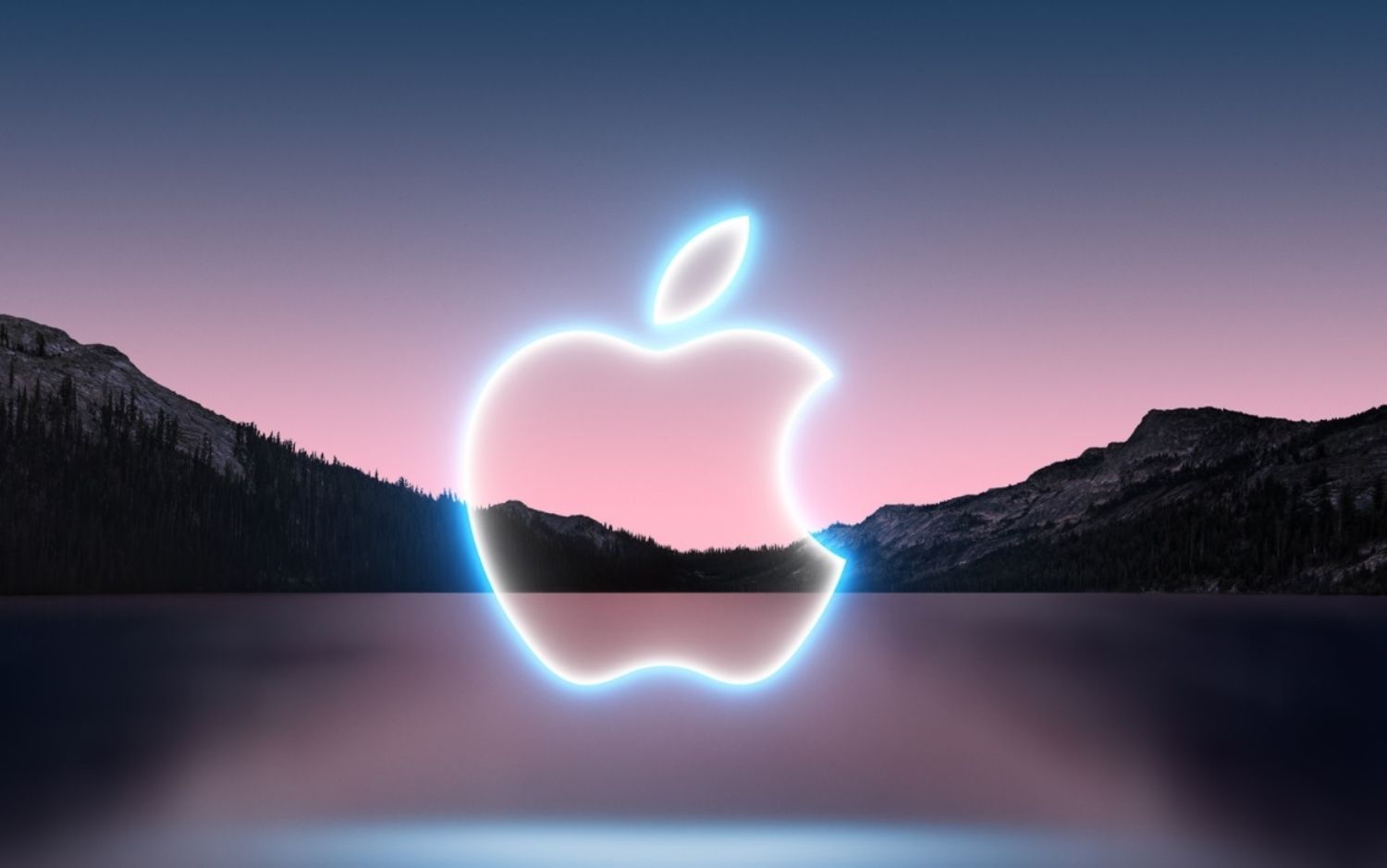 El logo de Apple sobre un paisaje / EP