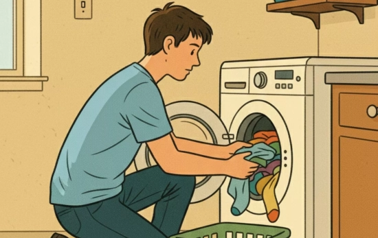 Un chico pone la lavadora / CONSUMIDOR GLOBAL Un chico pone la lavadora / CONSUMIDOR GLOBAL