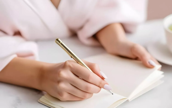 Una persona practicando el escribir sus metas del día/ CANVA Una persona practicando el escribir sus metas del día/ CANVA