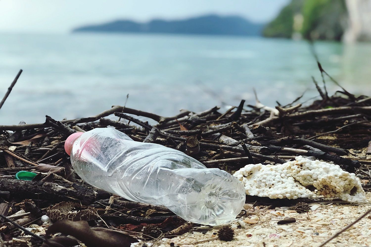 Residuos plásticos para reciclaje en una playa / PEXELS