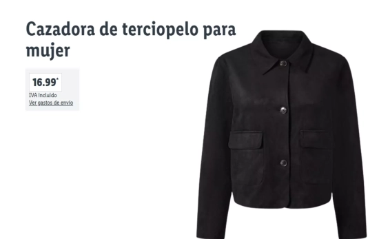 Cazadora terciopelo/ LIDL Cazadora terciopelo/ LIDL