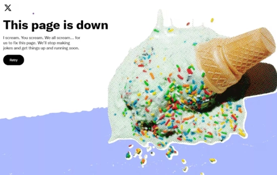 Captura de la caída de la red social X Captura de la caída de la red social X