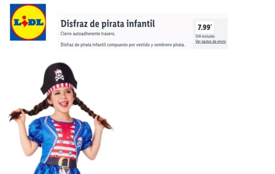 Disfraz de pirata falda/ LIDL Disfraz de pirata falda/ LIDL