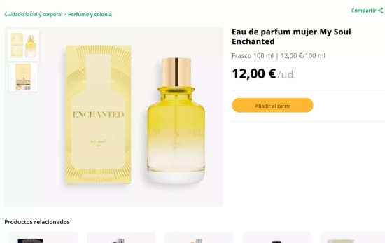 El perfume My Soul Enchantée de Mercadona / CAPTURA El perfume My Soul Enchantée de Mercadona / CAPTURA