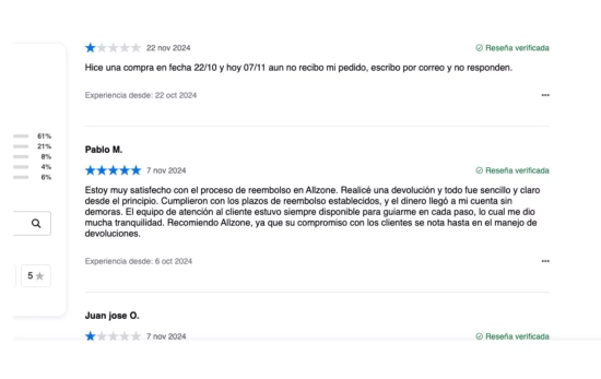Un reseña sospechosamente falsa en Opiniones Verficadas, firmada por alguien con, casualmente, las i Un reseña sospechosamente falsa en Opiniones Verficadas, firmada por alguien con, casualmente, las i