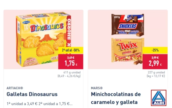 Dulces de marca de Aldi/ ALDI Dulces de marca de Aldi/ ALDI