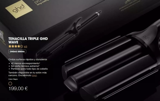 Triple tenacilla de GHD/ GHD Triple tenacilla de GHD/ GHD