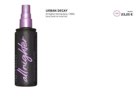 All Nighter Setting Spray de Urban Decay/ DRUNI All Nighter Setting Spray de Urban Decay/ DRUNI