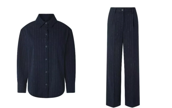 Conjunto de pantalón y camisa en tono azul marino/ LIDL Conjunto de pantalón y camisa en tono azul marino/ LIDL