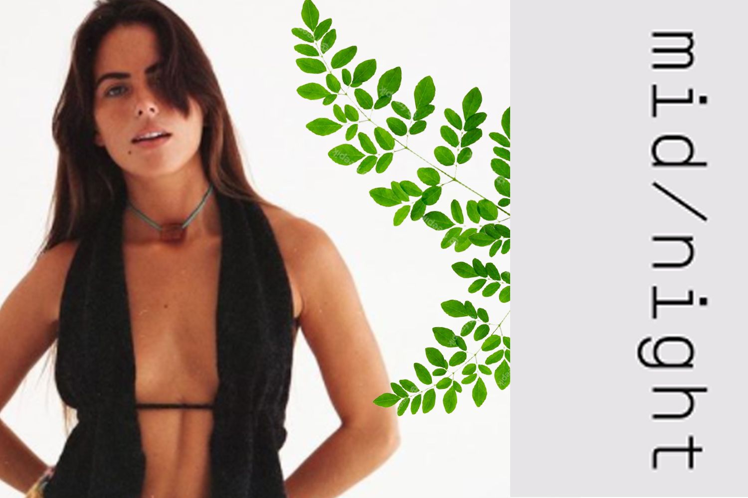 La influencer y ahora empresaria Ninauc junto a unas hojas de moringa  / CG